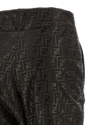 Brown Cotton Athletic Pants