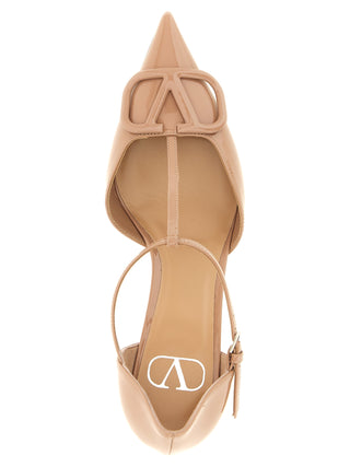 Multicolor Calfskin Mid Heel Pumps