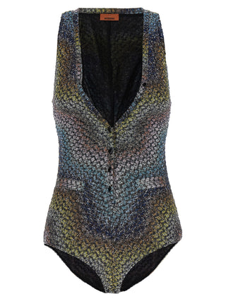 Multicolor Viscose One-Piece Swimsuit
