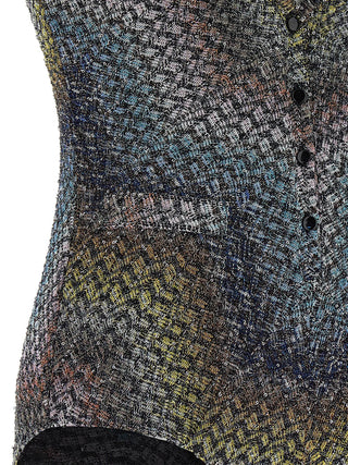 Multicolor Viscose One-Piece Swimsuit