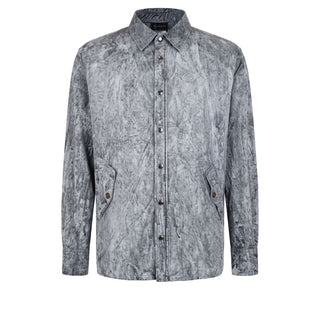 Grey Viscose Men Shirt