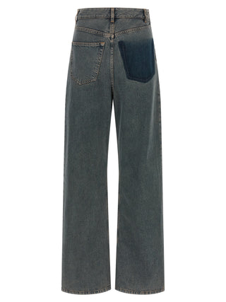Gray Cotton Jeans Denim