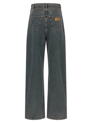 Gray Cotton Jeans Denim