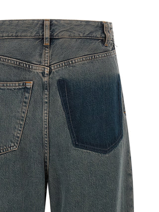 Gray Cotton Jeans Denim
