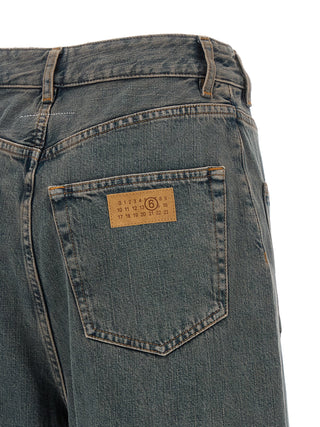 Gray Cotton Jeans Denim