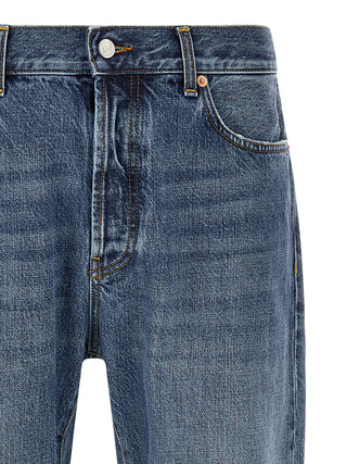Blue Cotton Relaxed Fit Jeans