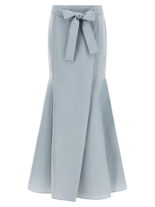 Blue Polyester Mini Skirt