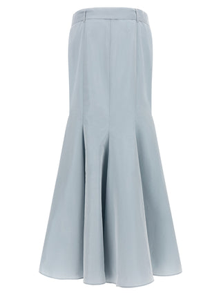 Blue Polyester Mini Skirt