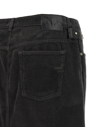 Black Cotton Midi Skirt
