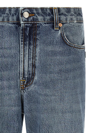 Blue Cotton Relaxed Fit Jeans
