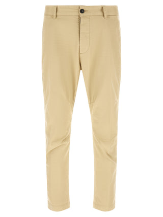 Beige Cotton Cargo Pants