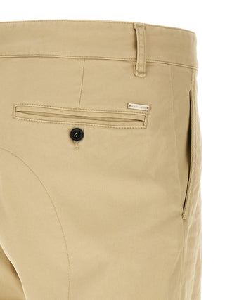 Beige Cotton Cargo Pants