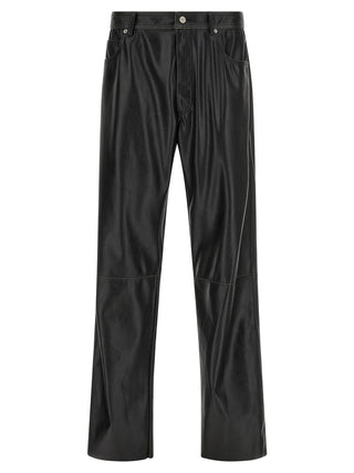 Black Polyester Casual Pants