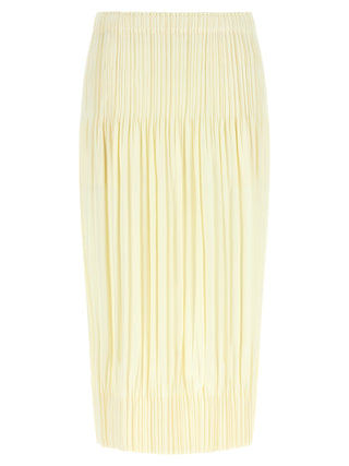 Falda midi bicolor de poliéster