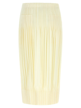 Falda midi bicolor de poliéster