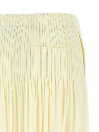 Falda midi bicolor de poliéster