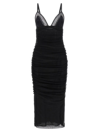 Black Polyamide Midi Dress