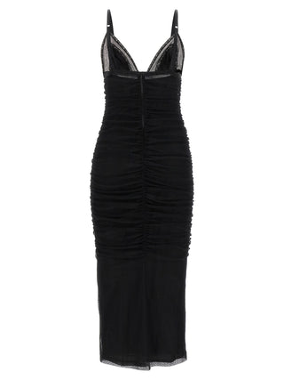 Black Polyamide Midi Dress