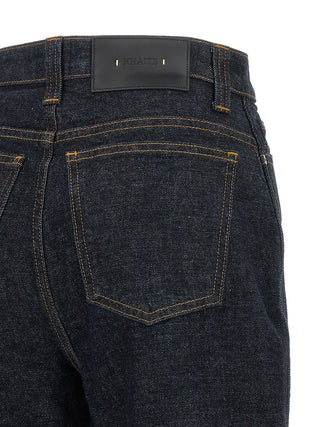 Blue Cotton Flared Jeans
