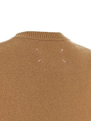 Beige Virgin Wool Sleeveless Jacket