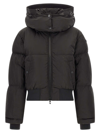Black Polyamide Full-Length Jacket