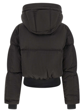 Black Polyamide Full-Length Jacket