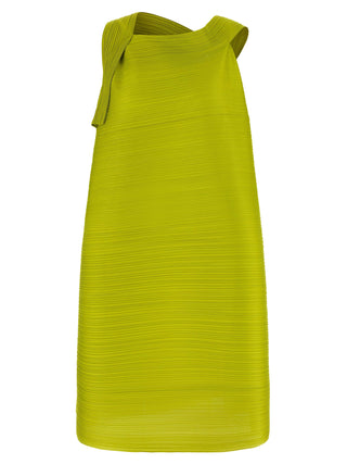 Bicolor Polyester Midi Dress
