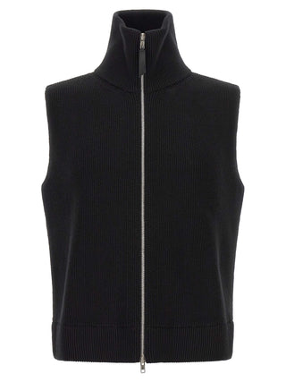 Black Wool Sleeveles Sweater