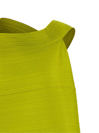 Bicolor Polyester Midi Dress