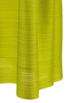 Bicolor Polyester Midi Dress
