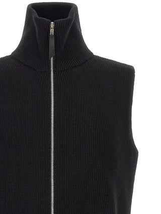 Black Wool Sleeveles Sweater