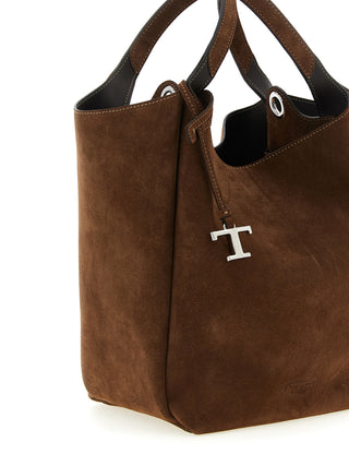 Bolso de mano marrón de becerro