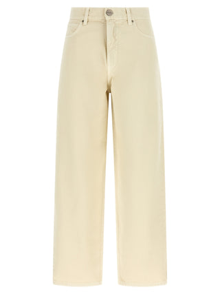 Beige Cotton Jeans Denim