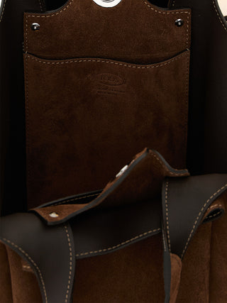 Bolso de mano marrón de becerro