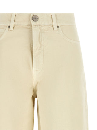 Beige Cotton Jeans Denim