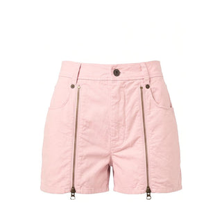 Pink Cotton Women Shorts