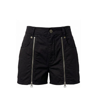 Black Cotton Women Shorts