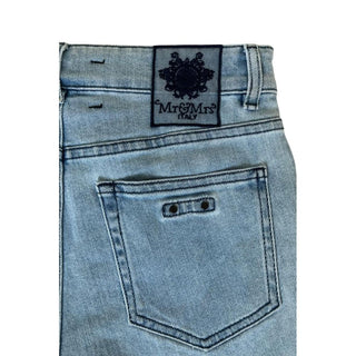 Short azul de algodón para mujer
