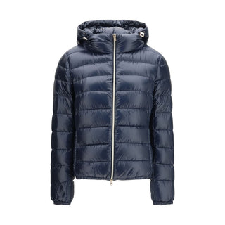 Blue Polyamide Full-Length Jacket
