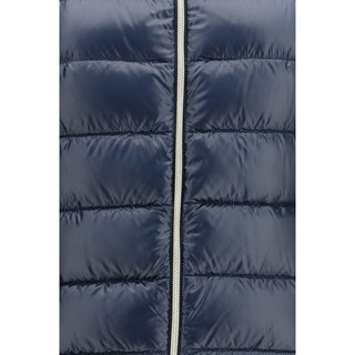 Blue Polyamide Full-Length Jacket