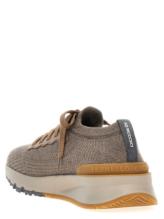 Gray Wool Low Top Sneakers