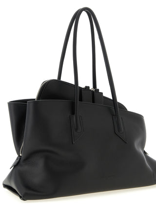Black Calfskin Shoulder Bag