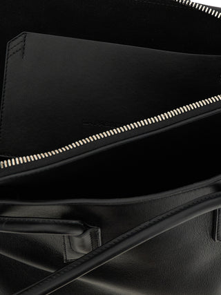 Black Calfskin Shoulder Bag