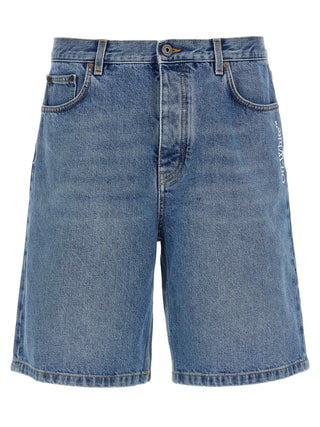 Blue Cotton Bermuda Shorts