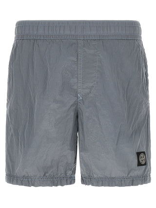 Pantalones cortos de baño de poliamida gris