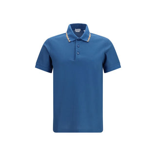 Blue Cotton Polo Shirt