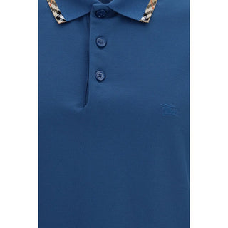 Blue Cotton Polo Shirt