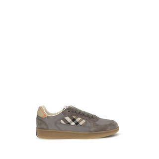 Gray Calf Leather Bos Taurus Low Top Sneakers