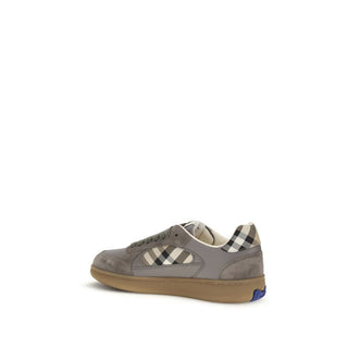 Gray Calf Leather Bos Taurus Low Top Sneakers