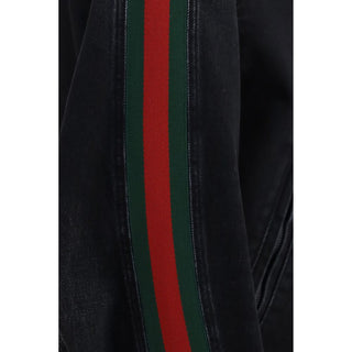 Black Cotton Biker Jacket